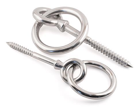 Ring Eye Bolts With Thread - A4 Stainless Steel