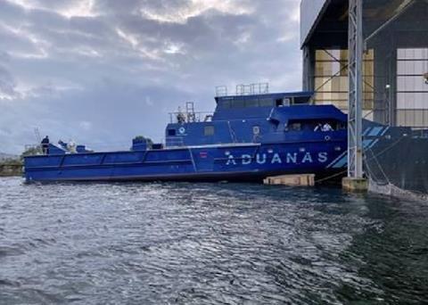 This is a maritime and custom surveillance vessel, built to perform patrol tasks in coastal, territorial and international waters