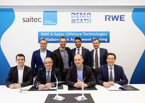 RWE and Saitec Offshore Technologies signing