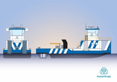 The pusher tugs will handle iron ore barges at Duisburg (Thyssen Krupp - RAL)