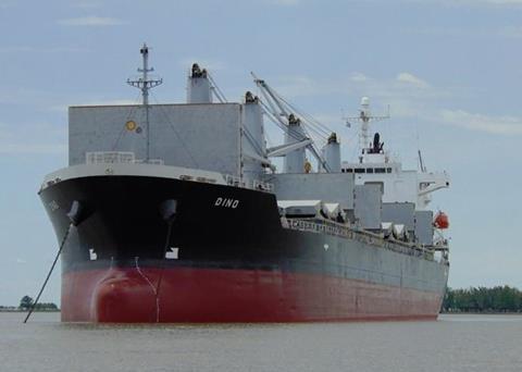 Tsavliris has refloated several vessels in the Parana River region including 'Dino' (Photo; Tsavliris)