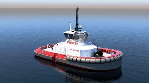 'eWolf' will be the first fully-electric US tug with autonomous technology (Crowley)