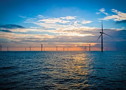 The London Array Wind Farm is a 175 turbine 630 MW Round 2 offshore wind farm located 20 km off the Kent coast in the outer Thames Estuary (Photo: London Array)