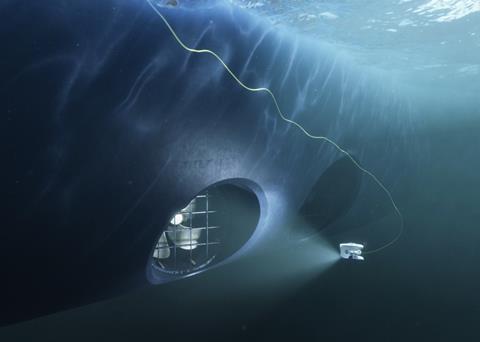 Hull, thruster and stern tube seal inspections (Photo: Blueye Robotics)