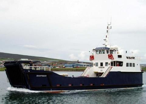 ‘MV Shapinsay’ is being lengthened and given new engines at Macduff Shipyards.