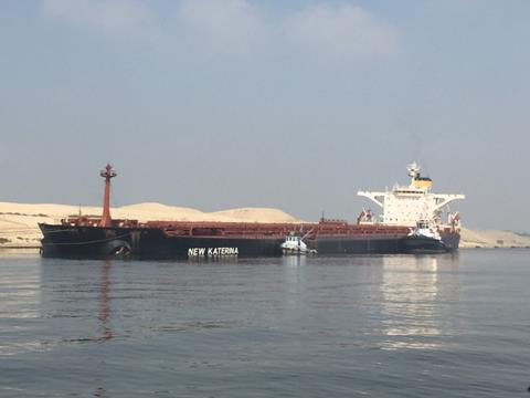 Tsavliris provided consultancy and support for the 'New Katerina' aground in the Suez Canal (Tsavliris)