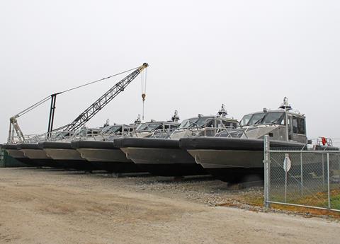 Metal Shark 45’ Defiant-class patrol boats completed and ready for shipment