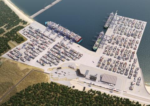 A visualisation of the DCT port expansion at Gdansk