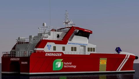 NOS’s Energiza will be powered by four MTU 720kW diesels powering Helseth CP propellers