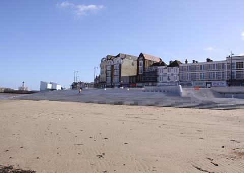 Sea views are retained with the stepped revetment while also providing adequate flood defence (Peter Barker)