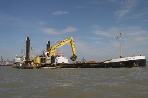 A large number of workboats have been deployed for the Felixstowe South Reconfiguration works.