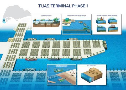 Tuas Terminal Phase 1. Image courtesy of MPA Singapore