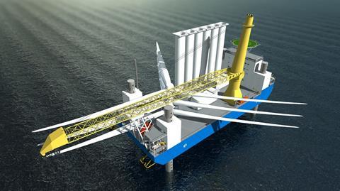 The Wärtsilä/IMS advanced jack-up crane vessel design for constructing offshore wind farms has been ordered by RWE Innogy, Germany.