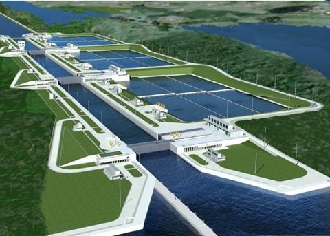 The lock design of the expanded Panama Canal is aimed at conserving resources.