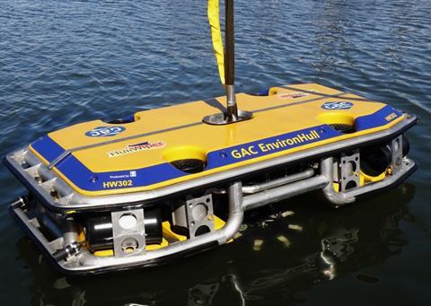The ROV can clean up to 2,000 m² of hull per hour without causing any damage to anti-fouling surfaces