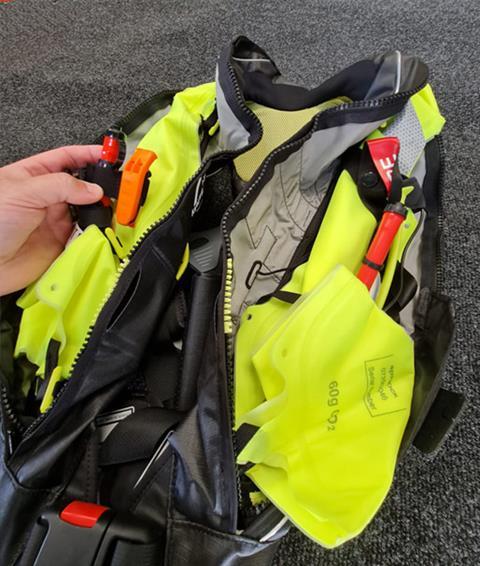 Unpacking and re-packing a Spinlock commercial lifejacket during training