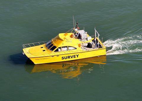The Applied Acoustics boomer units are small enough to be switched by hand between Titan’s small survey vessels, such as the Endeavour seen here, enabling quick mobilisation. Photo: Mike Page