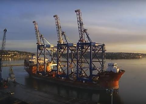 The electric cranes will help modernise and improve port efficiency in Puerto Rico Photo: Aidan Fleming, Port of Cork