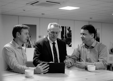 L-R, Simon Partridge, Group Chief Strategy Officer, John Ramsden, Group CEO, and Stephen Fasham, Group Chief Operating Officer