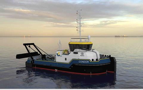 The EuroTractorTug 2410 for Verbeke Shipping will have Voith propulsion units (Neptune Marine)