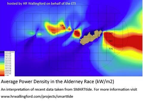 HR Wallingford has modelled the extensive tidal resources around Alderney
