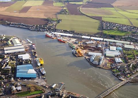 Aerial view of Montrose Port