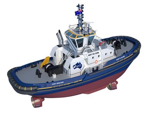 The six Rotortugs will be a widened version of the standard vessel (Damen)
