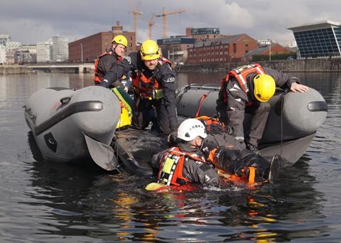 The MST landing craft have been developed using drop stitch inflatable technology