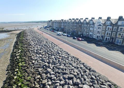 The new wall will significantly reduce the risk of flooding to large parts of Morecambe