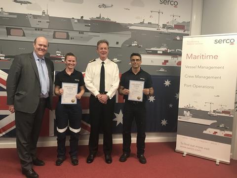 Australian Serco tug masters are being trained by their UK colleagues (Serco)