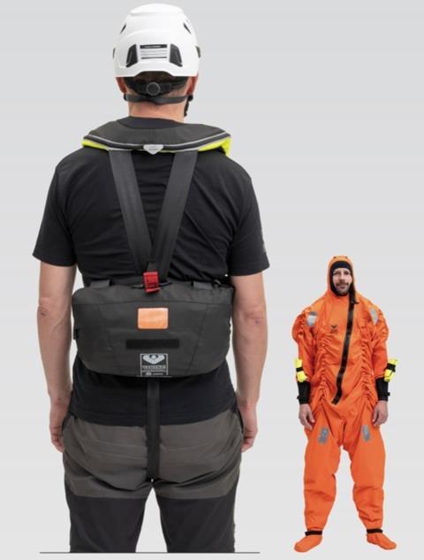The new Viking YouSafe™ Walk to Work is a one-size immersion suit airtight packed into a bag