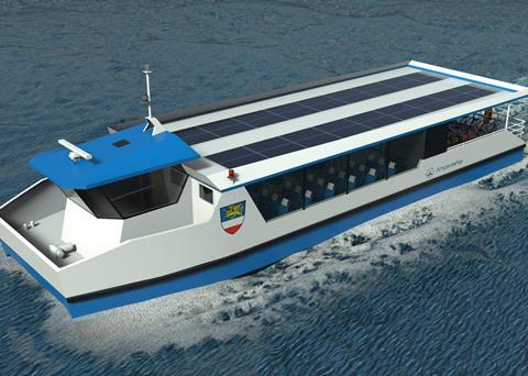 First electro-solar catamaran is seen as a “quantum leap” for Rostock