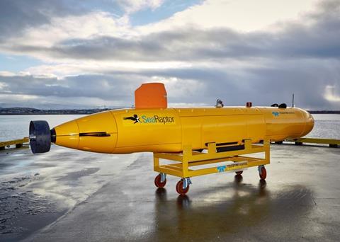 The SeaRaptor 6000 AUVs will be equipped with the latest Kraken MinSAS 120 Synthetic Aperture Sonar