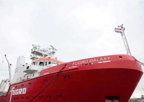 The 'Fugro Galaxy' is supporting Fugro’s offshore activities on their pre-installation and route engineering survey project for Xtera