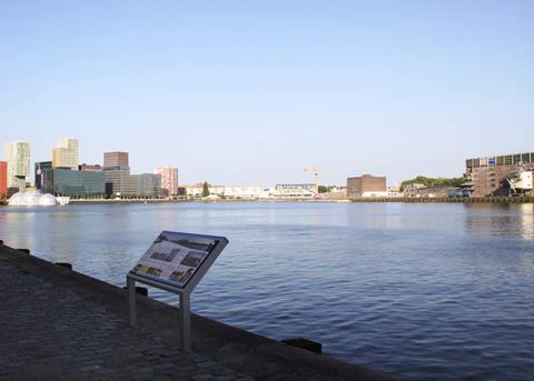 A floating island is planned for Rotterdam’s historic Rijnhaven. Photo: Peter Barker