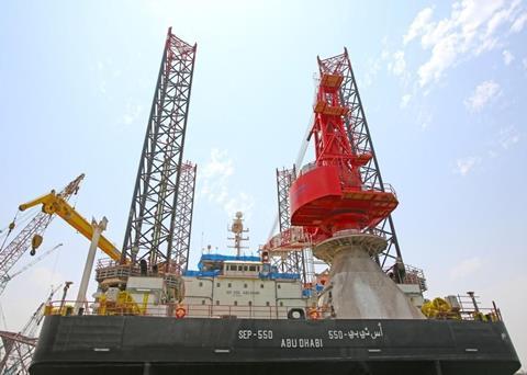 An NPCC jack-up barge. Two more have been ordered with integrated Wärtsilä solutions