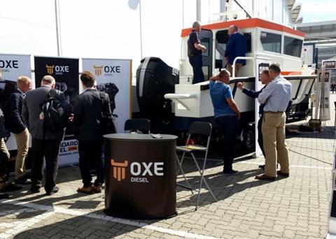 The OXE engine was displayed in one of SMM’s few outdoor locations