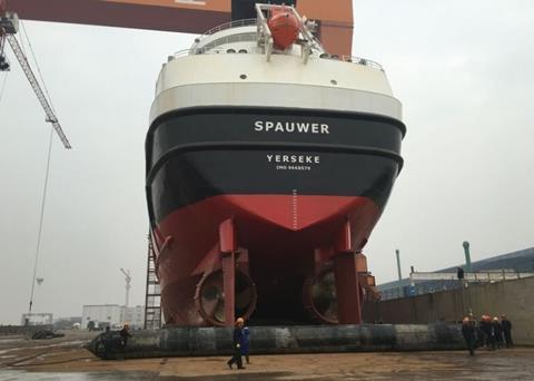 'TSHD Spauwer' is a large and highly sophisticated hopper dredger