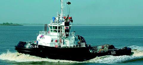 Elbe is one of a pair of powerful Voith tractors for URAG in Bremerhaven.