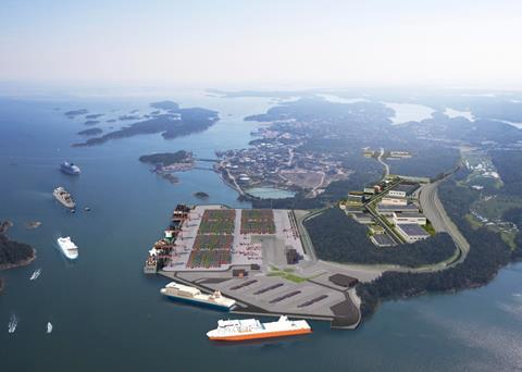 An artist's impression of the developed port