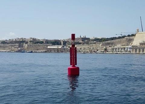 Almarin port channel marker off Valleta