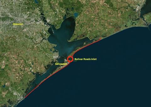 A key element of the ‘Ike Dike’ concept is a movable storm surge barrier that can seal off the bay near Galveston and Houston during a hurricane