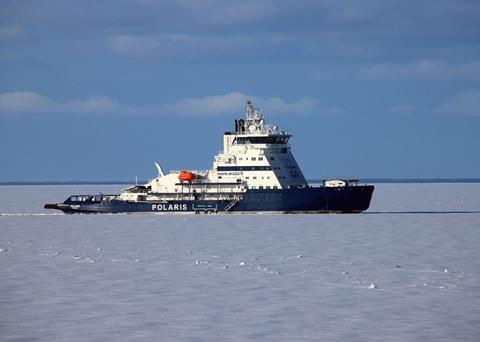 Finland’s ‘Polaris’ icebreaker launched in 2016 runs on cleaner dual fuel engines (Photo: Eduard47/ Creative Commons)